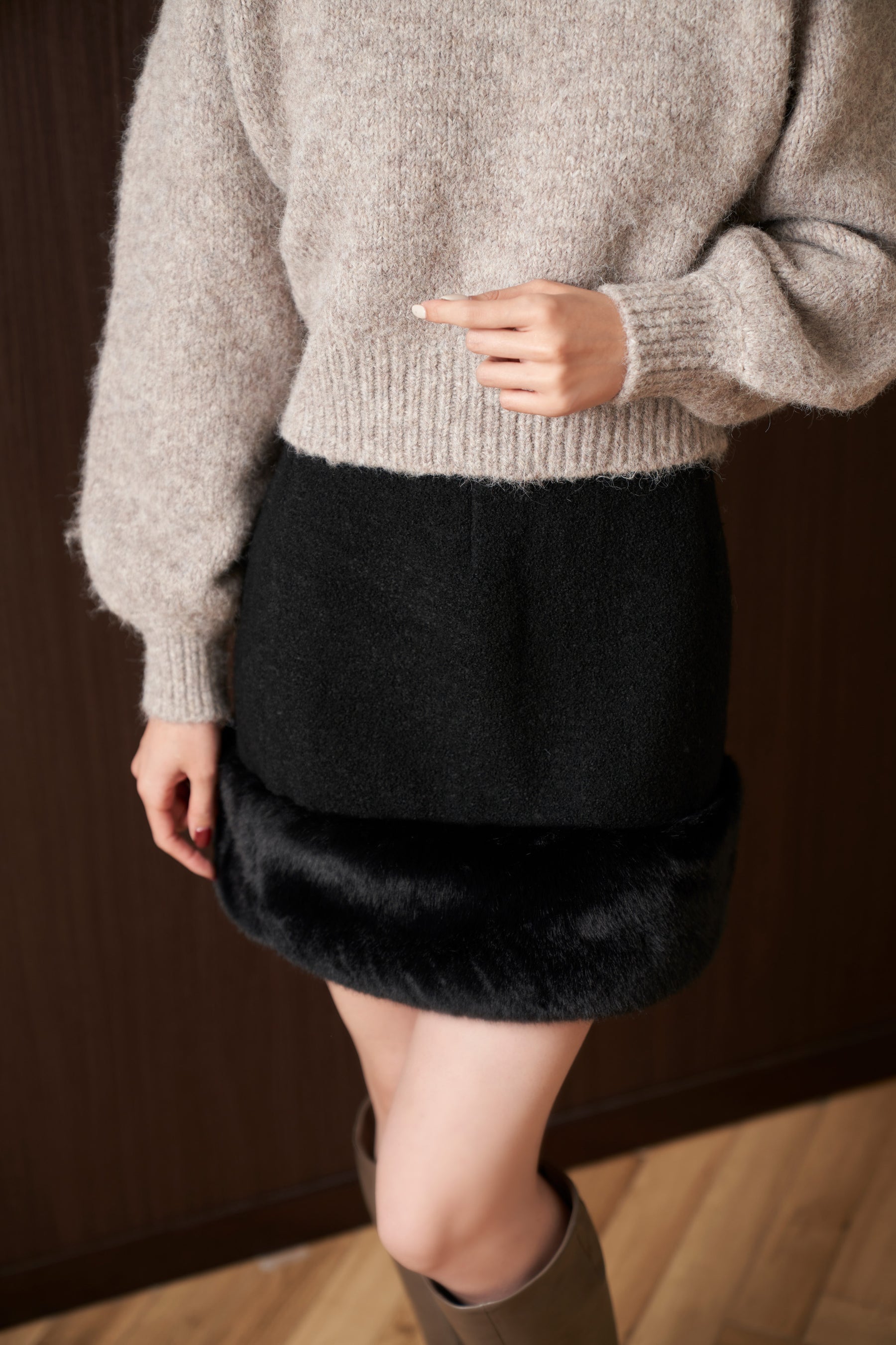 Herlipto Monceau Boucle Mini Skirt 新品snowwhiteサイズS