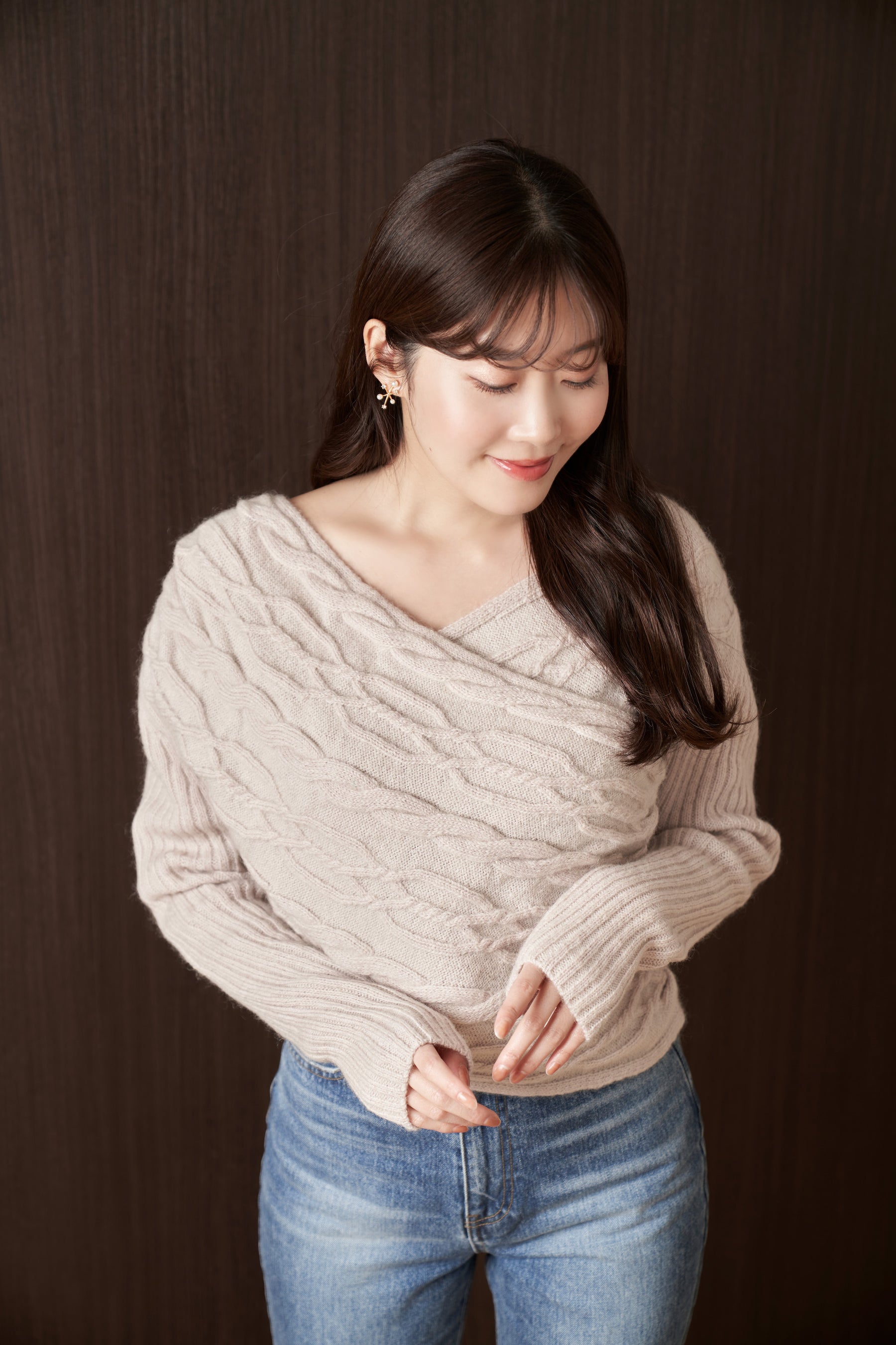 Cache-Coeur 2way Knit Pullover