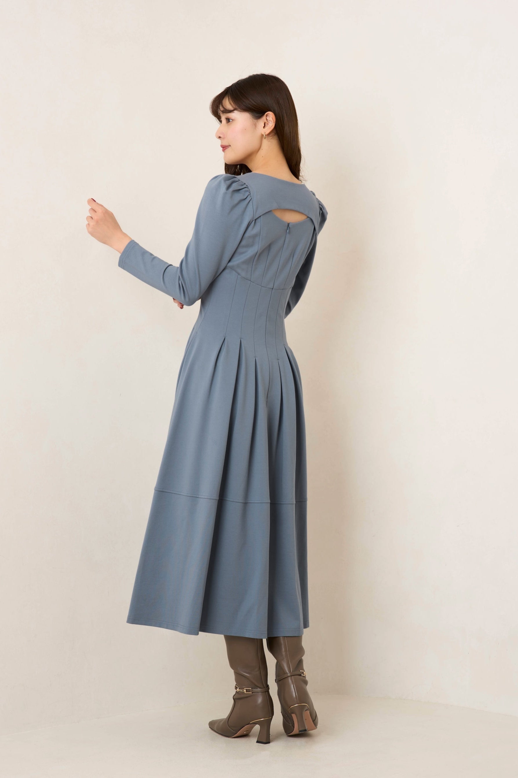 【sepia blue / antique rose】Marylebone Long Dress