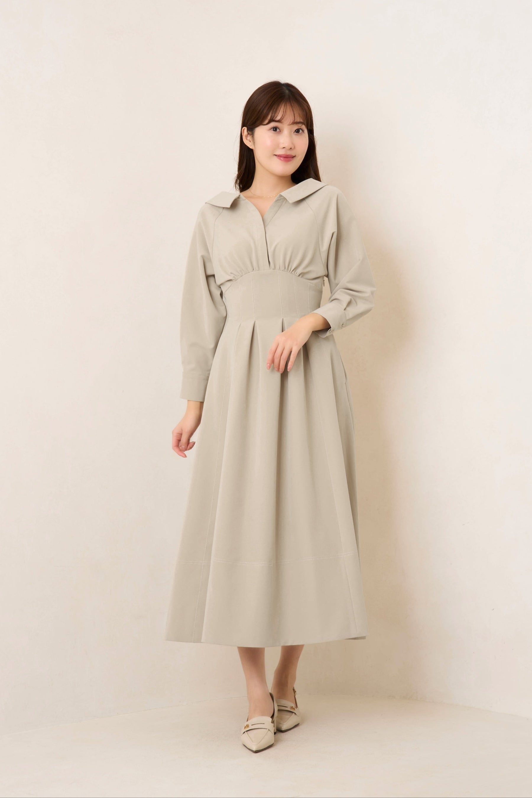 【nude beige】Montecristo Long Dress