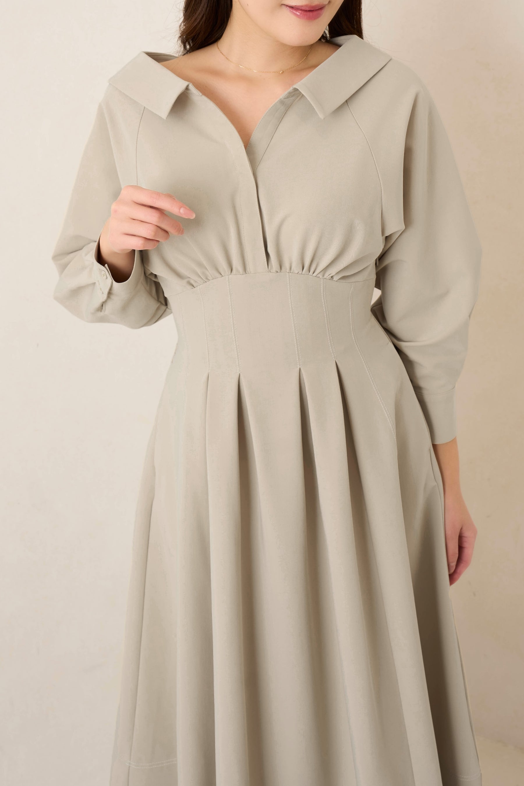 【nude beige】Montecristo Long Dress