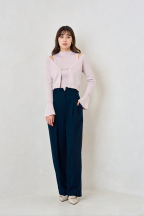 High Waist Tuck Trousers