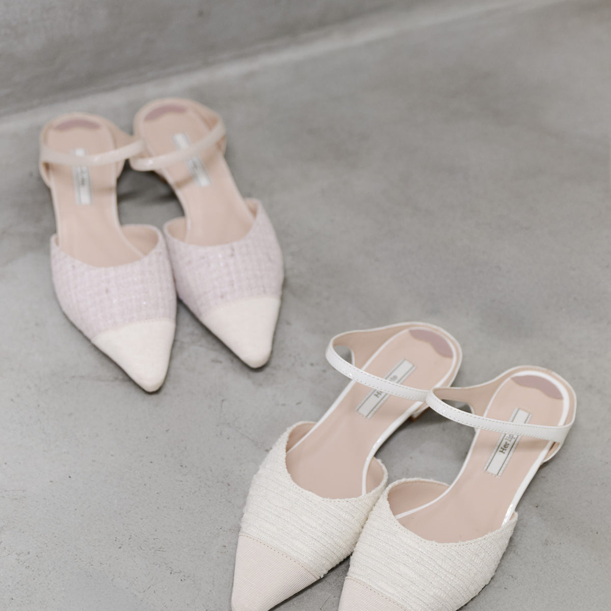 Tweed Single Strap Flats