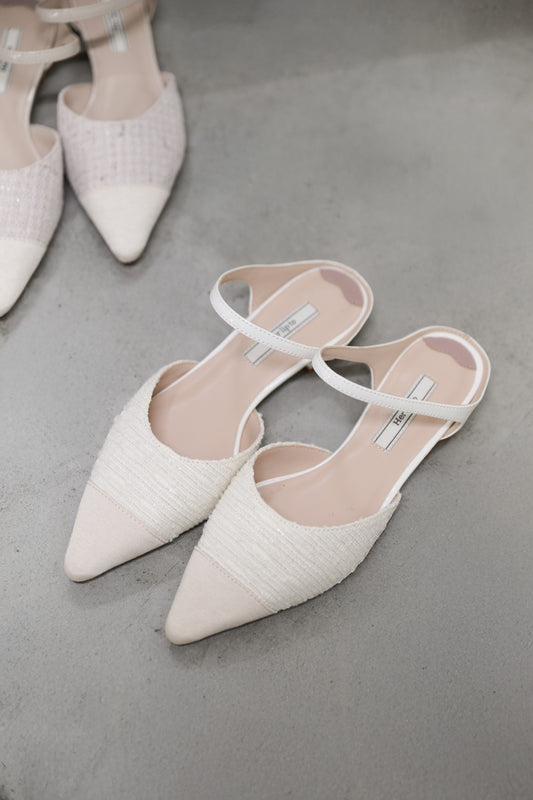 Tweed Single Strap Flats