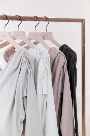 【1月下旬發送】【新色】Asymmetric Cotton-blend Jersey Top