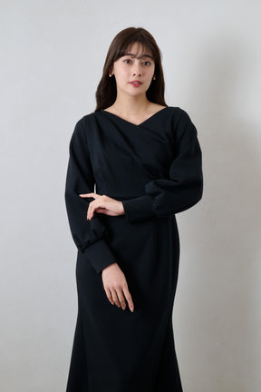 Tucked Mermaid Ponte Dress