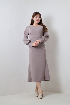 Tucked Mermaid Ponte Dress