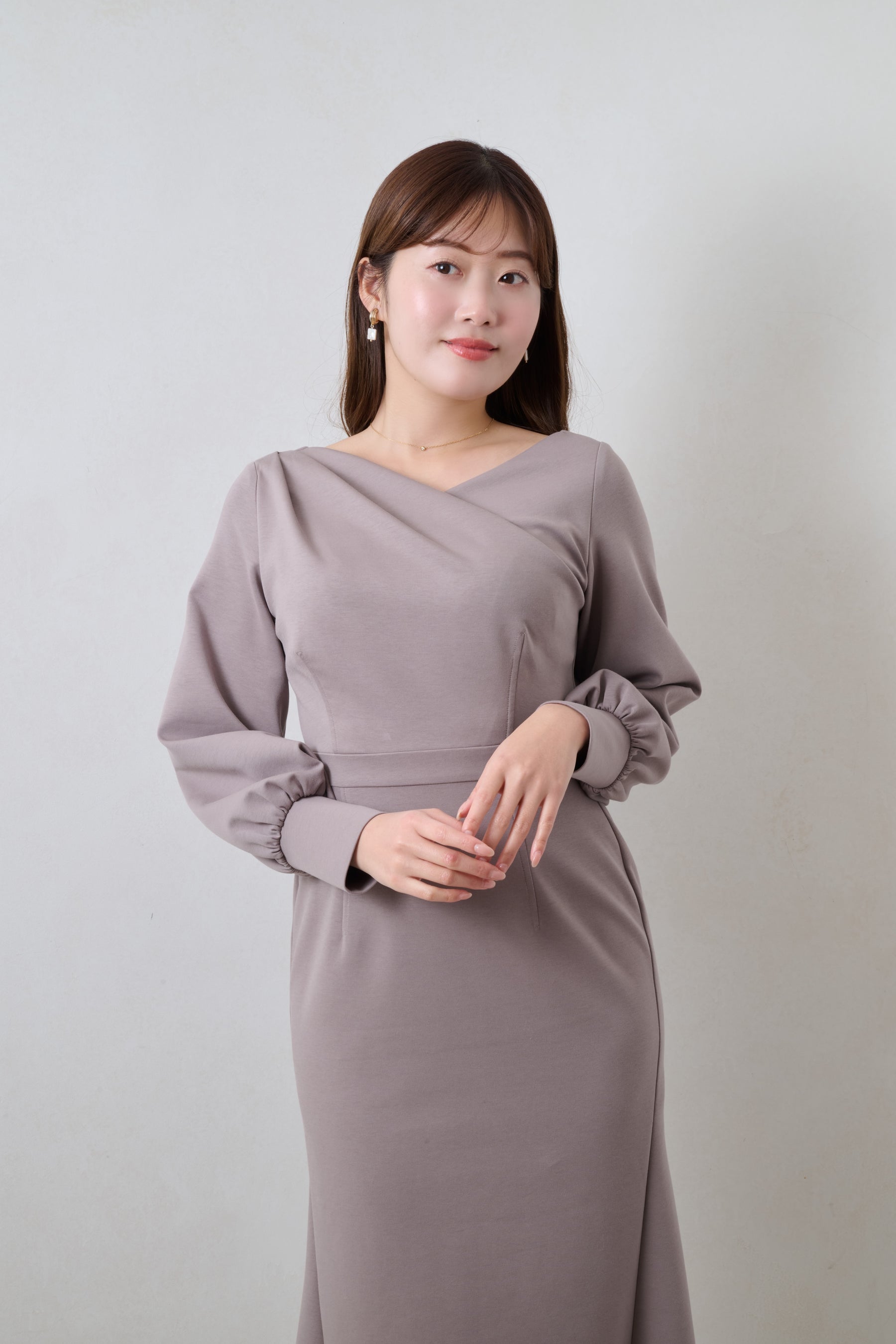 Tucked Mermaid Ponte Dress