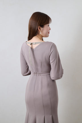 Tucked Mermaid Ponte Dress