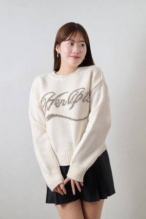 Loved one Logo Jacquard Knit