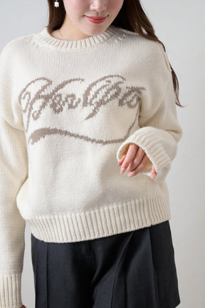 Loved one Logo Jacquard Knit