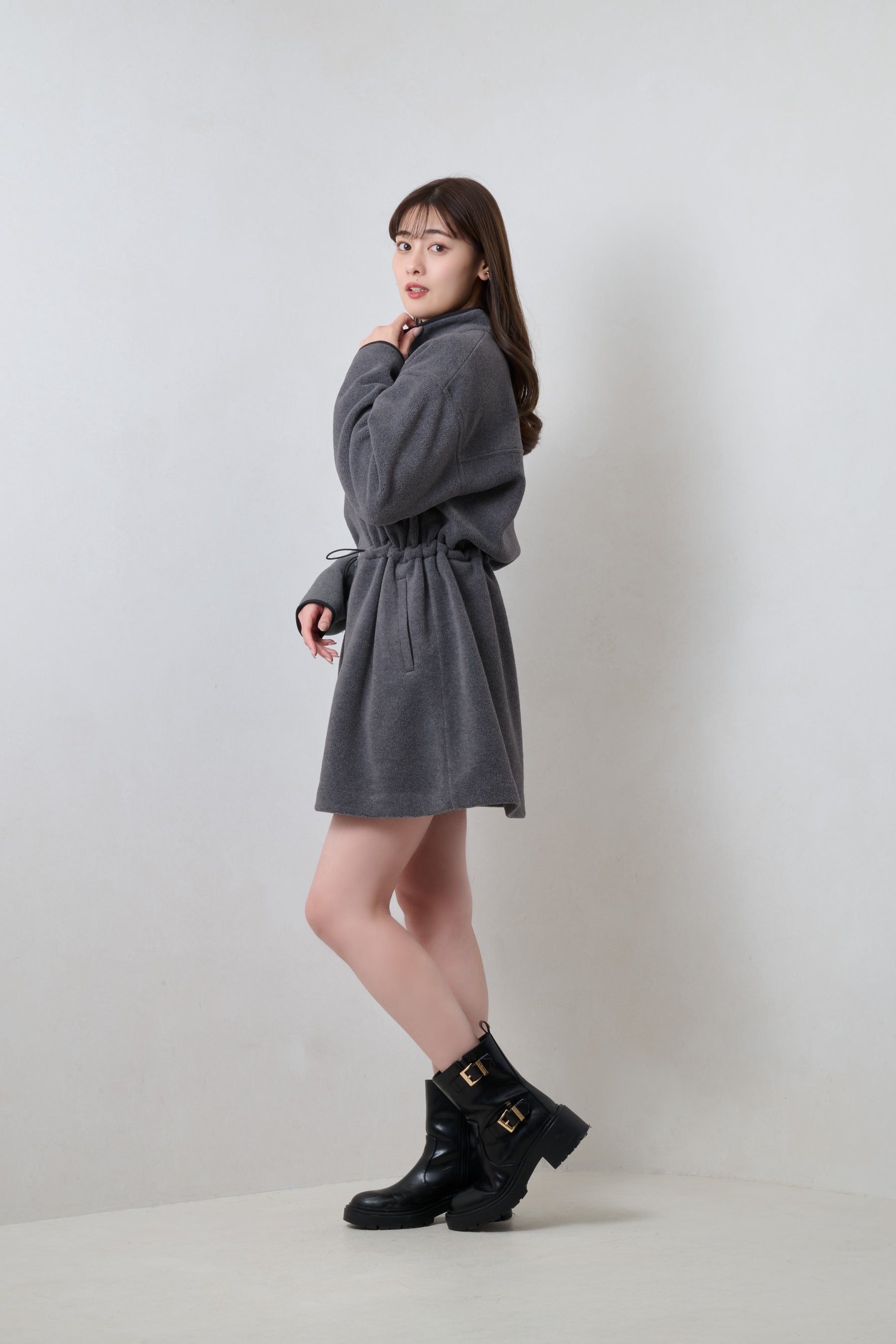 【1月上旬発送】Flight Mode Fleece Mini Dress