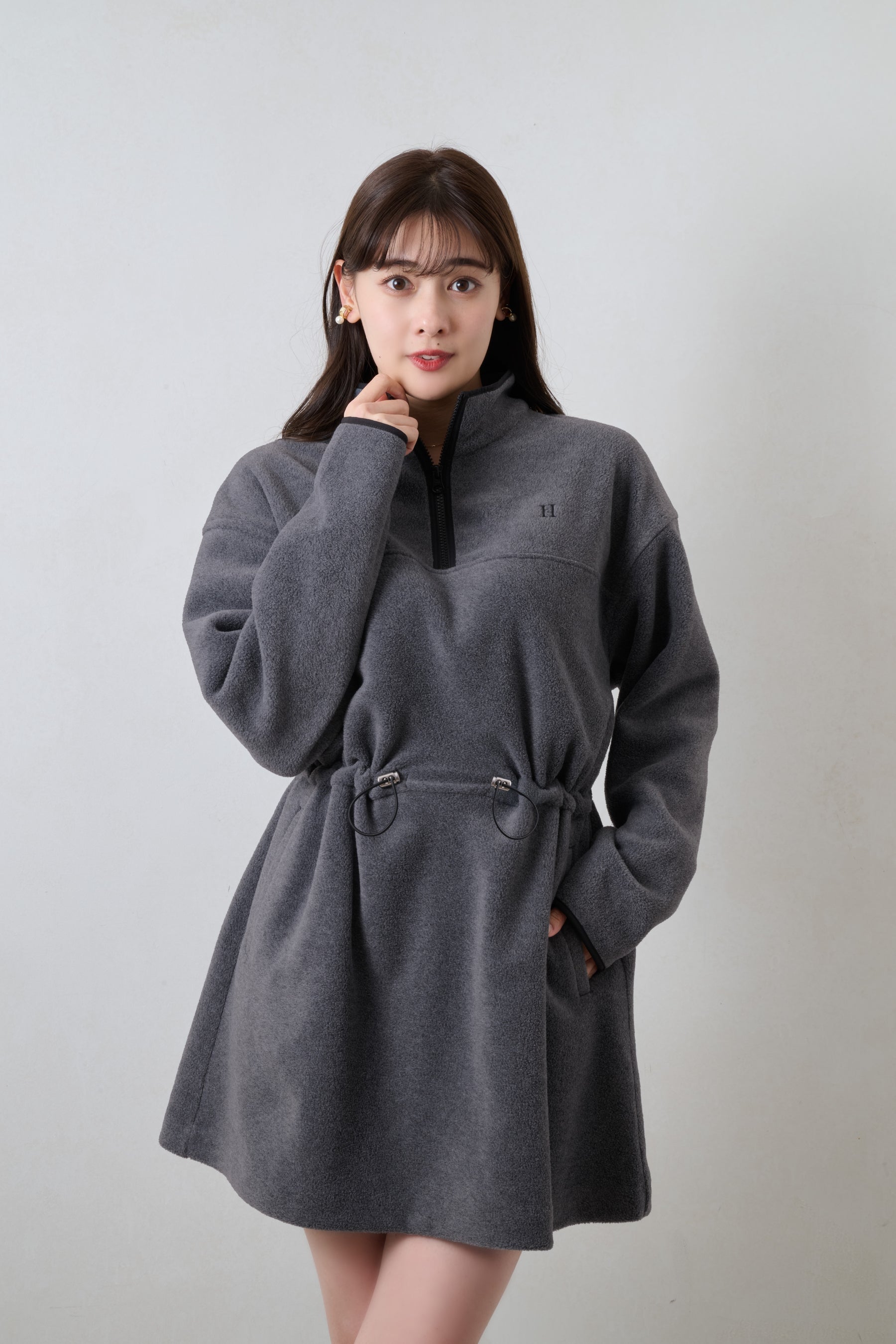 【1月上旬発送】Flight Mode Fleece Mini Dress