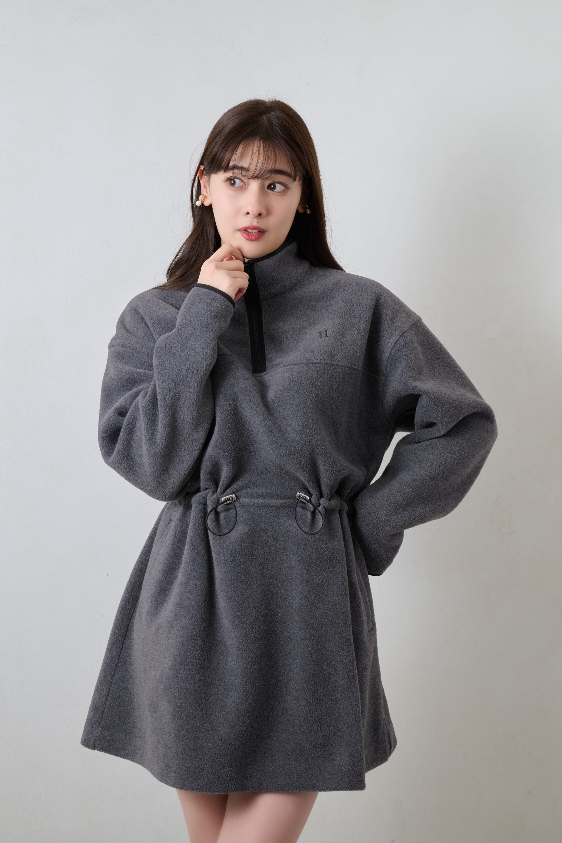 【1月上旬発送】Flight Mode Fleece Mini Dress