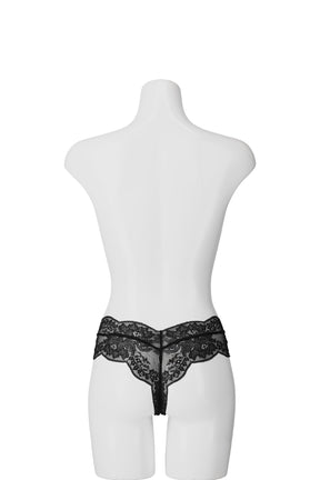 【black】La Vie en Rose Thong