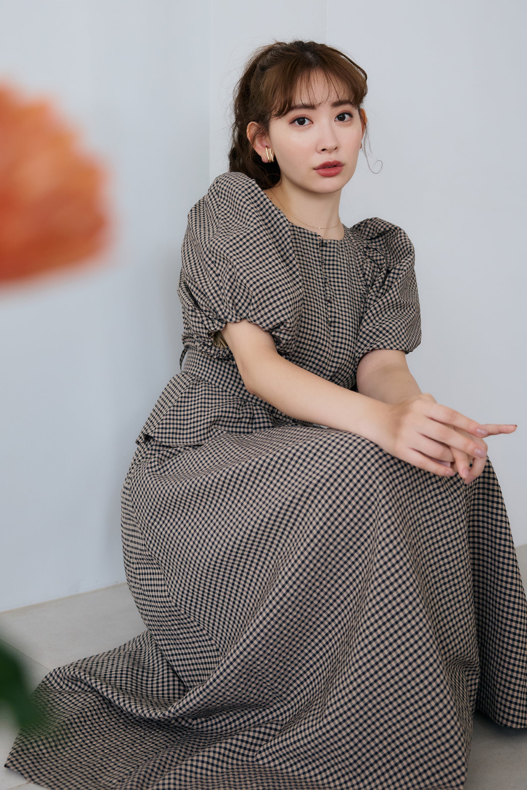 Portofino Belted Check Dress  Sサイズ