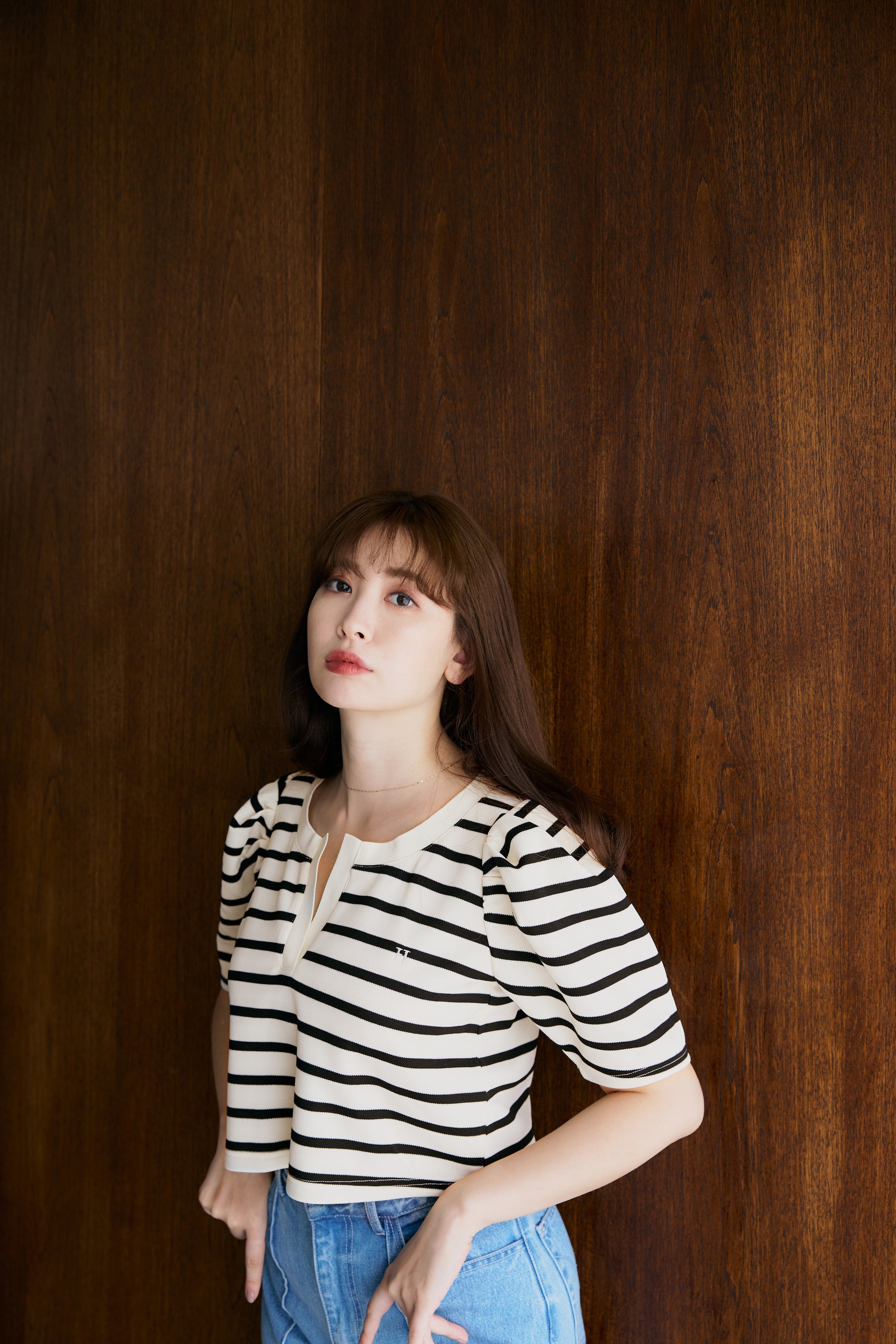 販売最安値 herlipto Saint-Louis Striped Top ホワイト - トップス