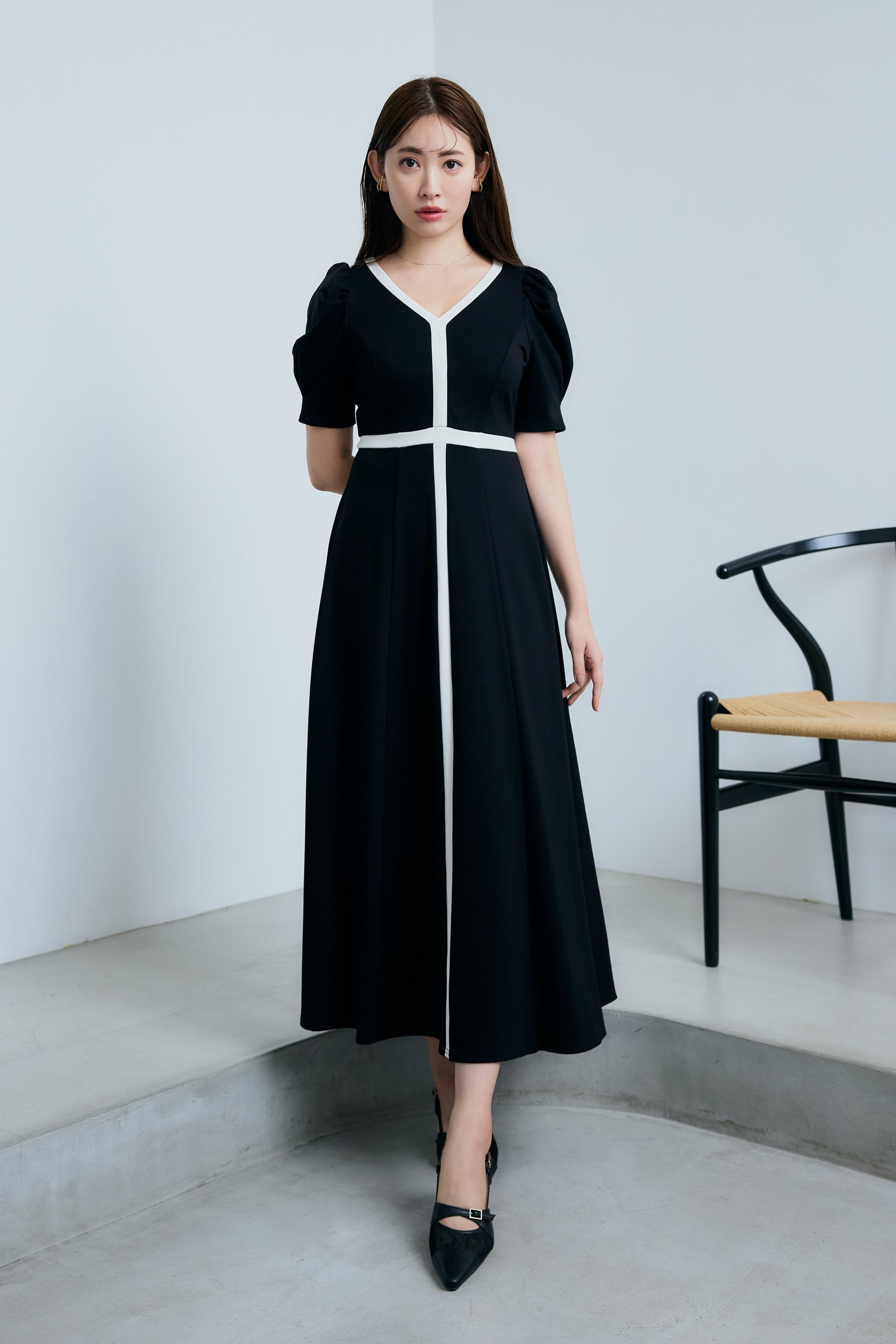 【新色】Puff Sleeve Jersey Dress