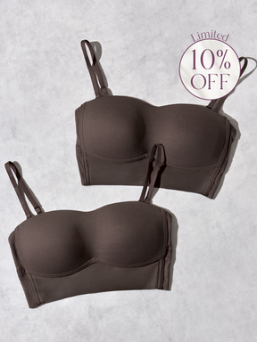 【mocha】Bandeau Bra 2 Set