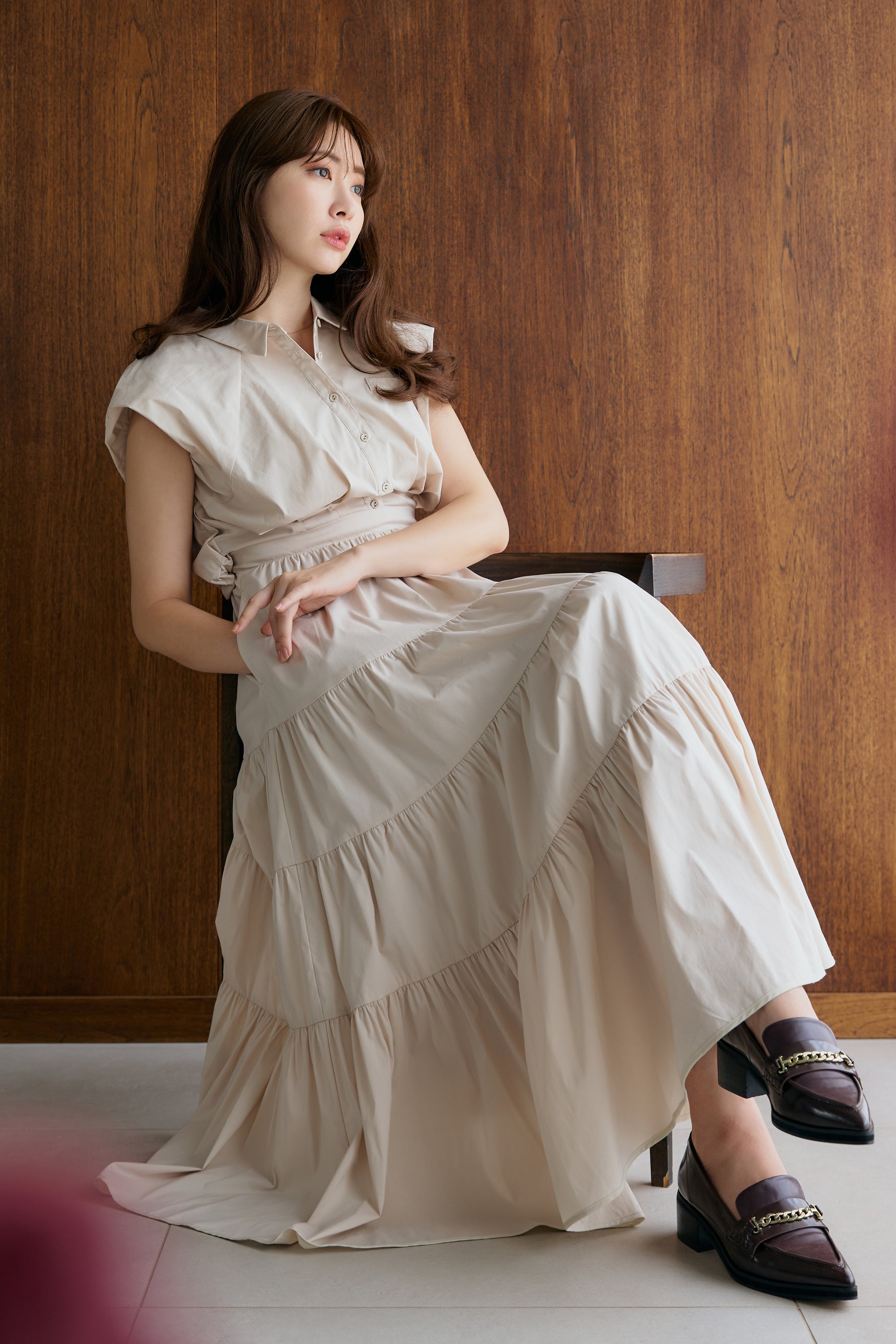 herlipto La Bella Shirt Dress - ロングワンピース