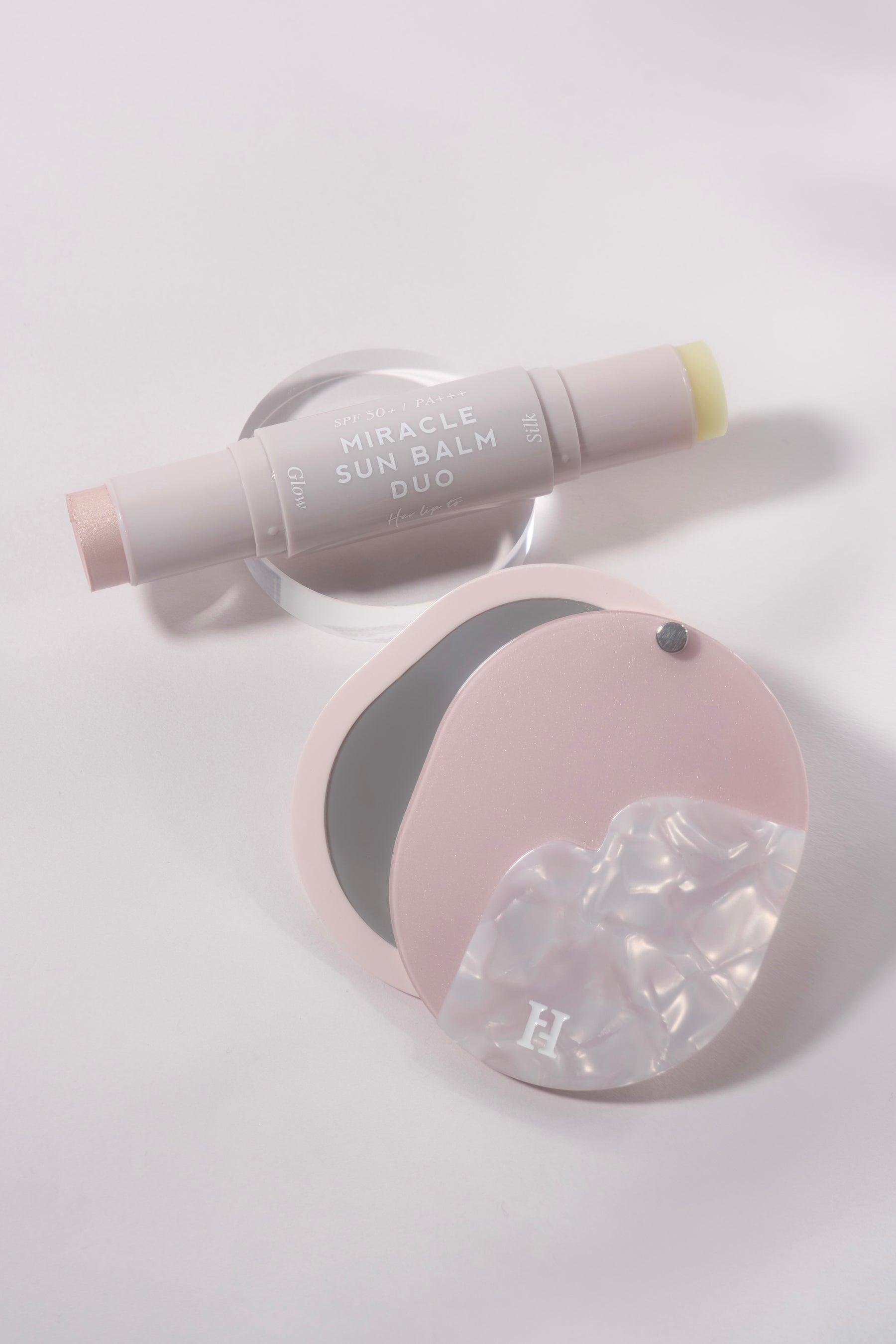 LIP COMPACT MIRROR  - MIRACLE SUN BALM DUO SET -