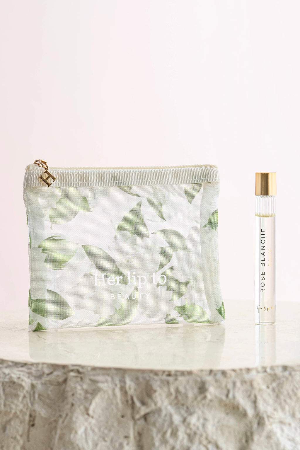 Herliptobeauty ROSE BLANCHE バック ポーチ ROSE BLANCHE MESH POUCH SET