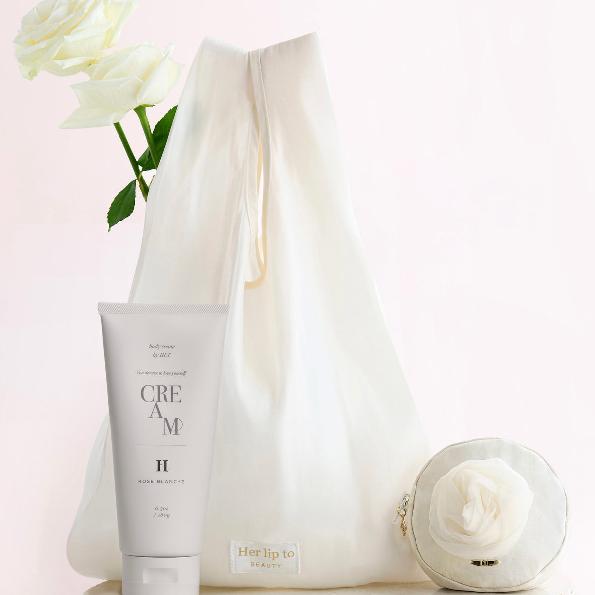 ROSE BLANCHE MARCHÉ BAG & POUCH SET