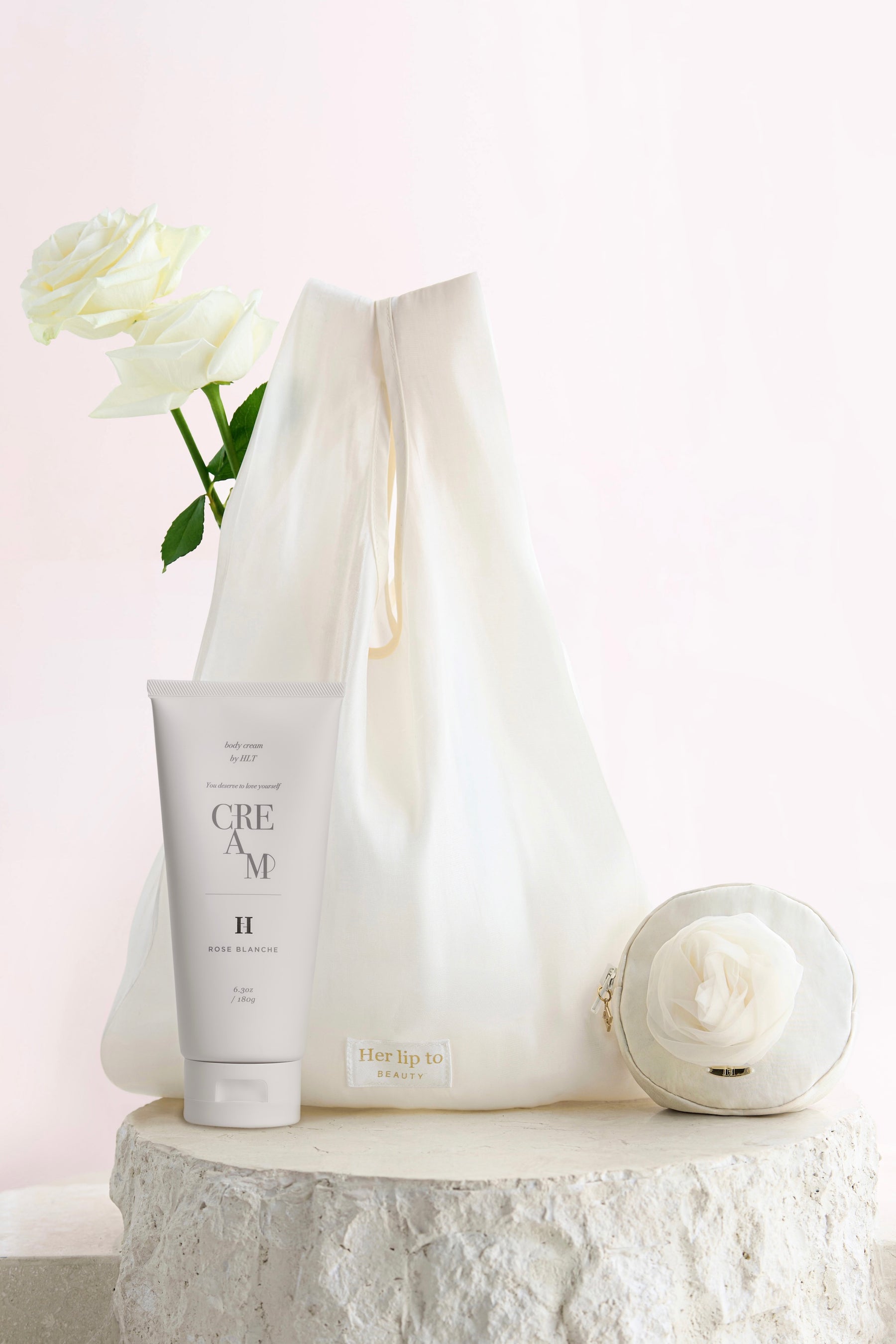 ROSE BLANCHE MARCHÉ BAG & POUCH SET