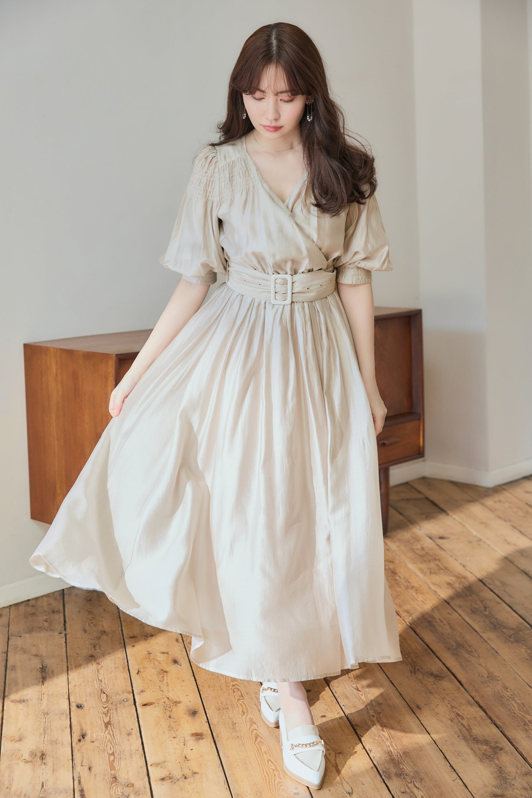 Airy Volume Sleeve Dress