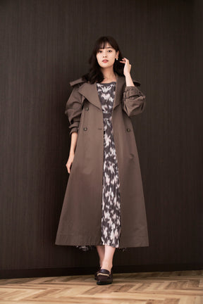 Blurring Pleated Long Dress