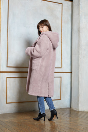 Fleur Shearling Boa Coat