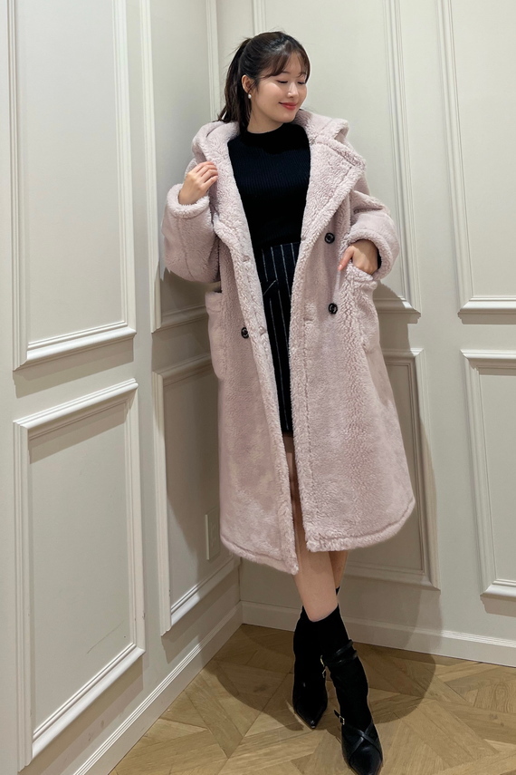 Fleur Shearling Boa Coat