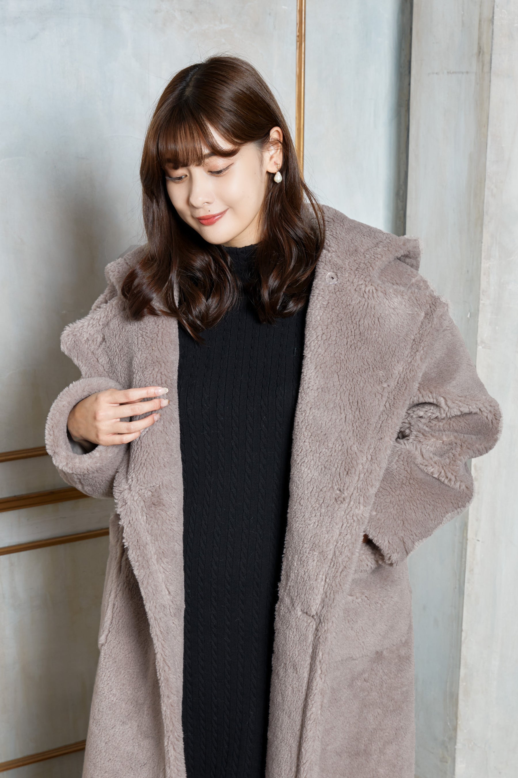 her lip to Fleur Shearling Boa Coat - ロングコート