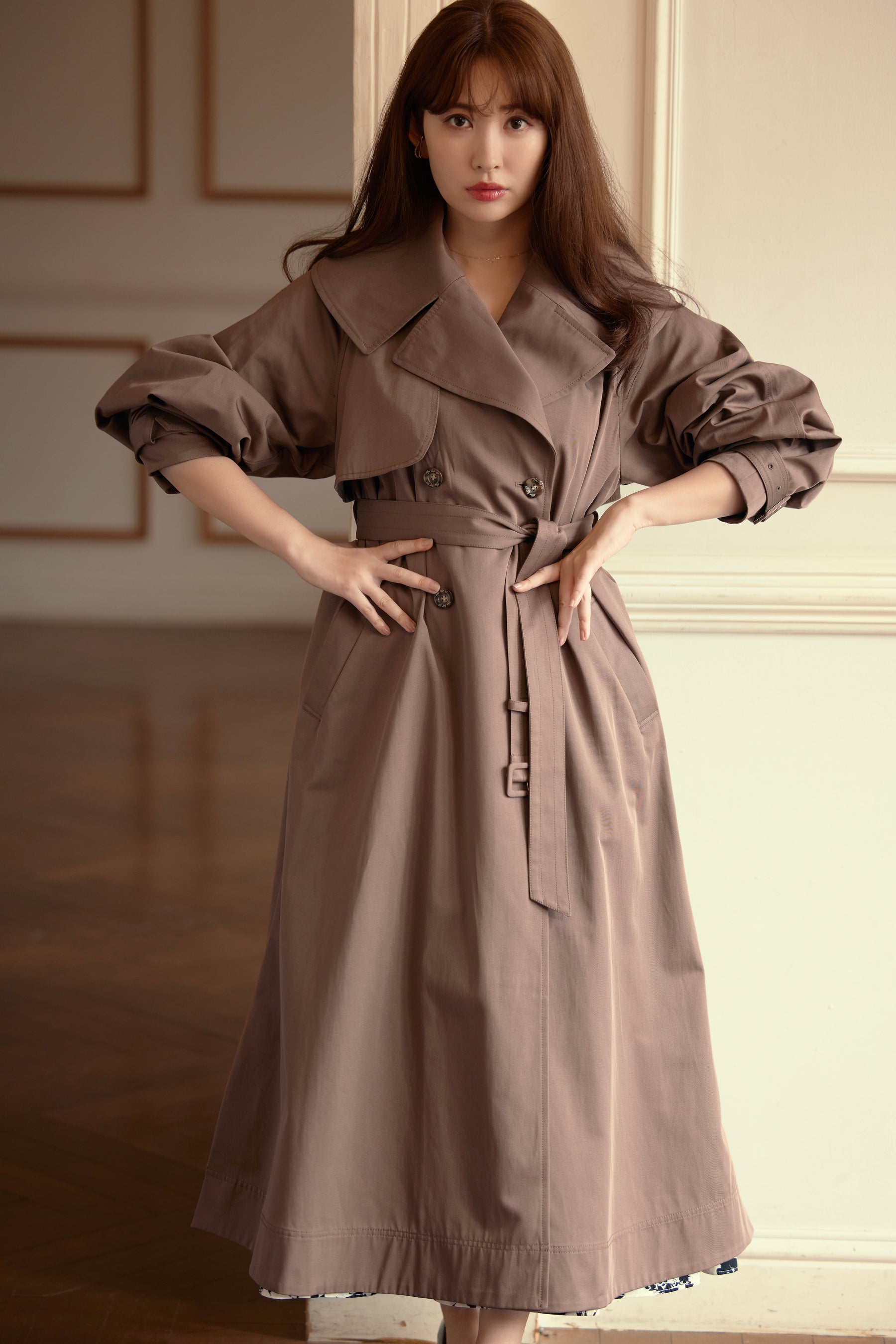 Herlipto Grace Long Trench Coat sサイズトレンチコート - トレンチコート