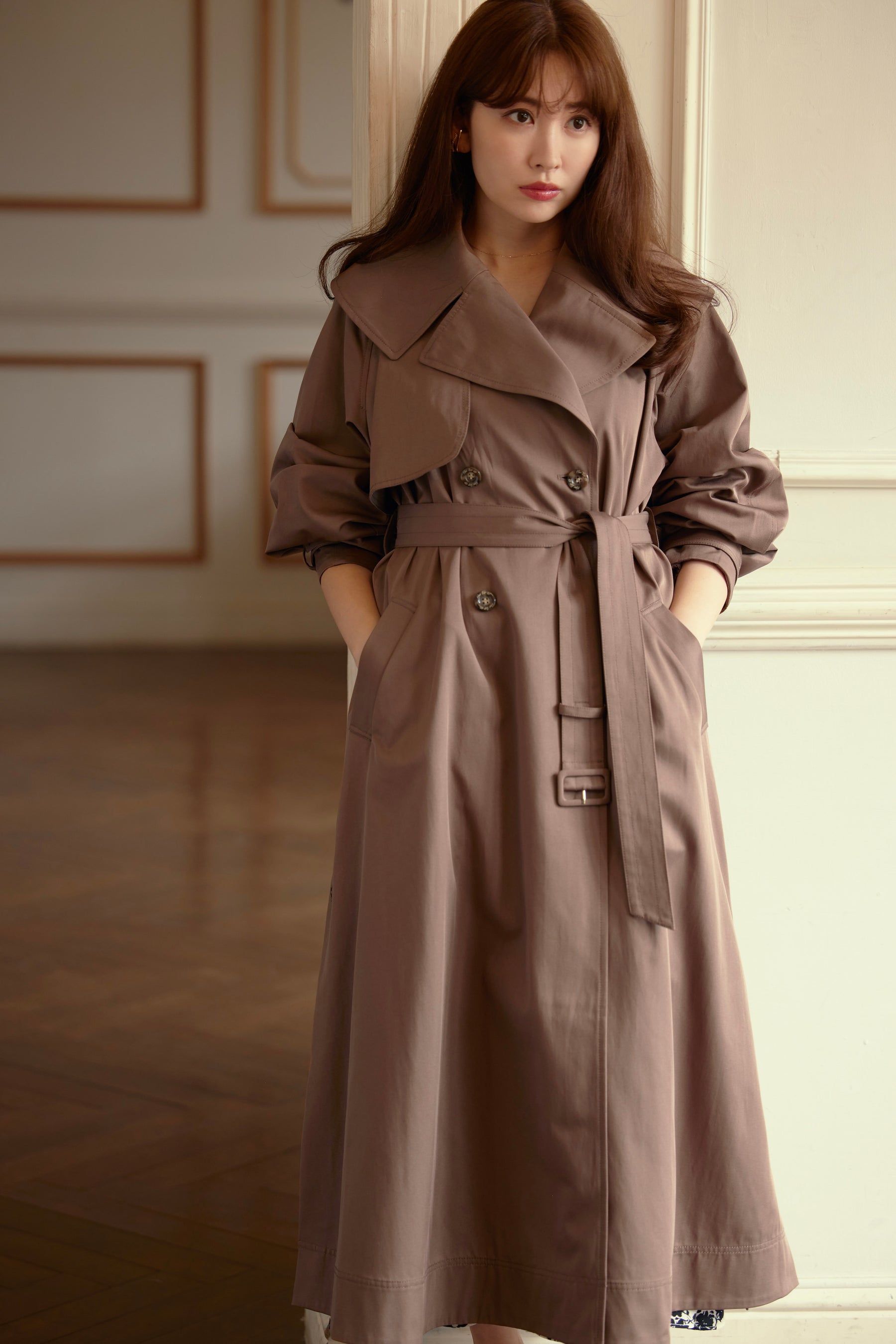 Her lip to Grace Long Trench Coat - トレンチコート