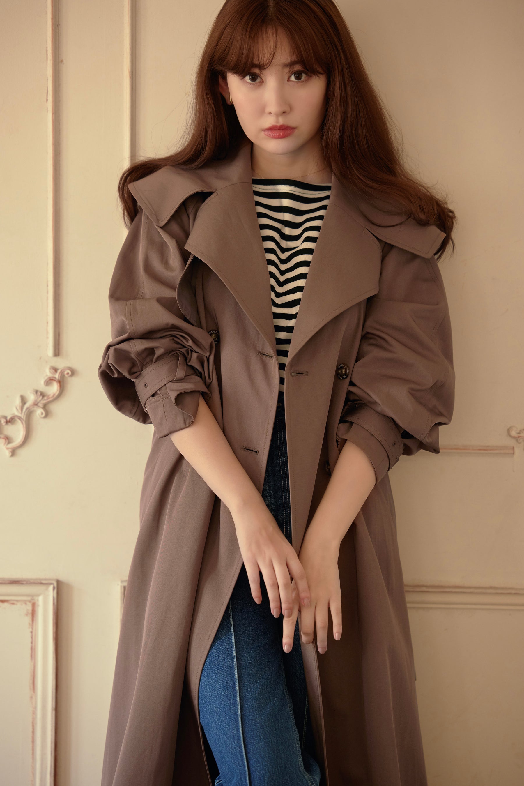 Her lip to Grace Long Trench Coat 美品-