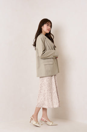 [New color] Lace Trimmed Floral Dress