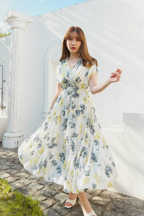 [New color] [lemon / powder mint]Full Of Love Long Dress