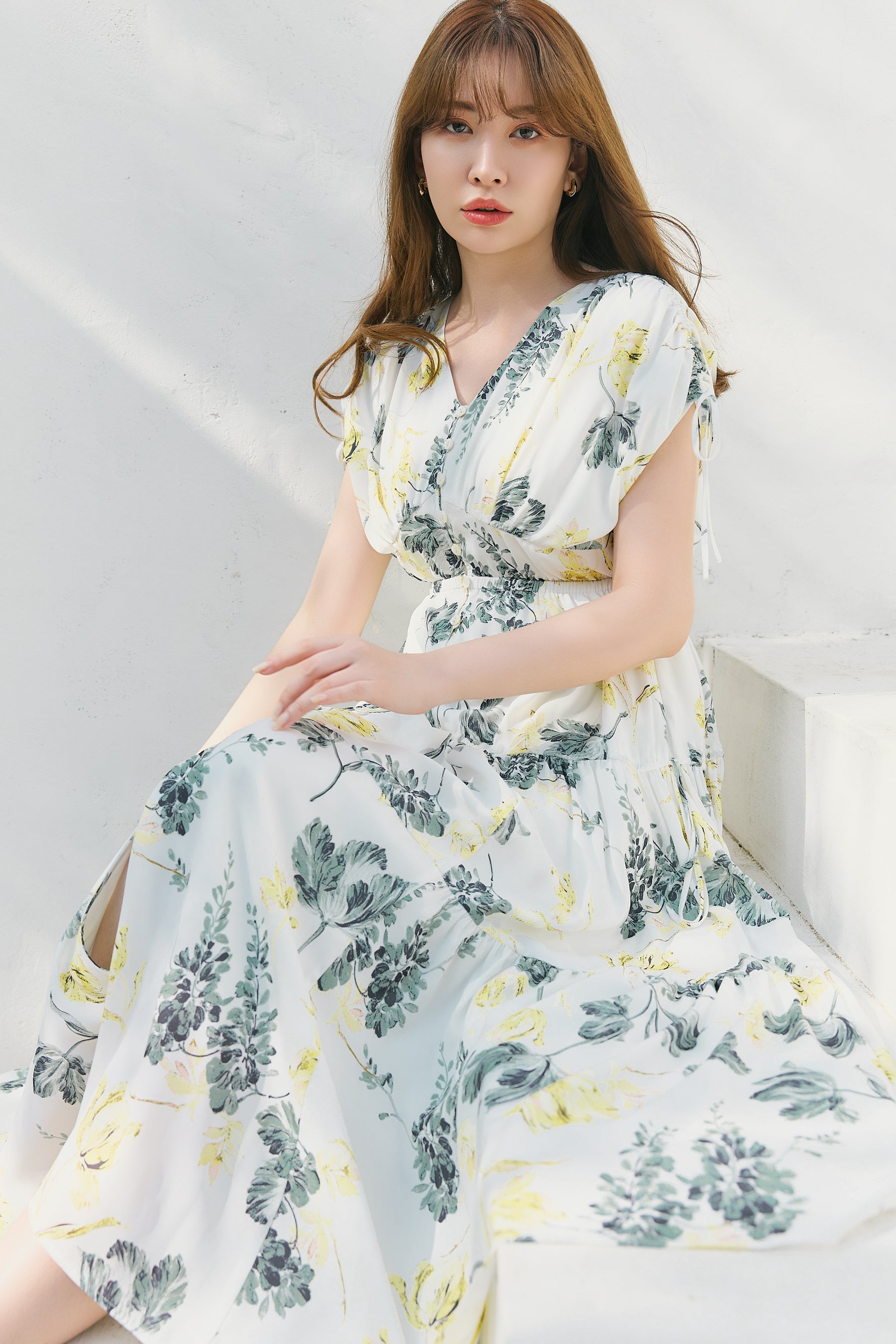 [New color] [lemon / powder mint]Full Of Love Long Dress