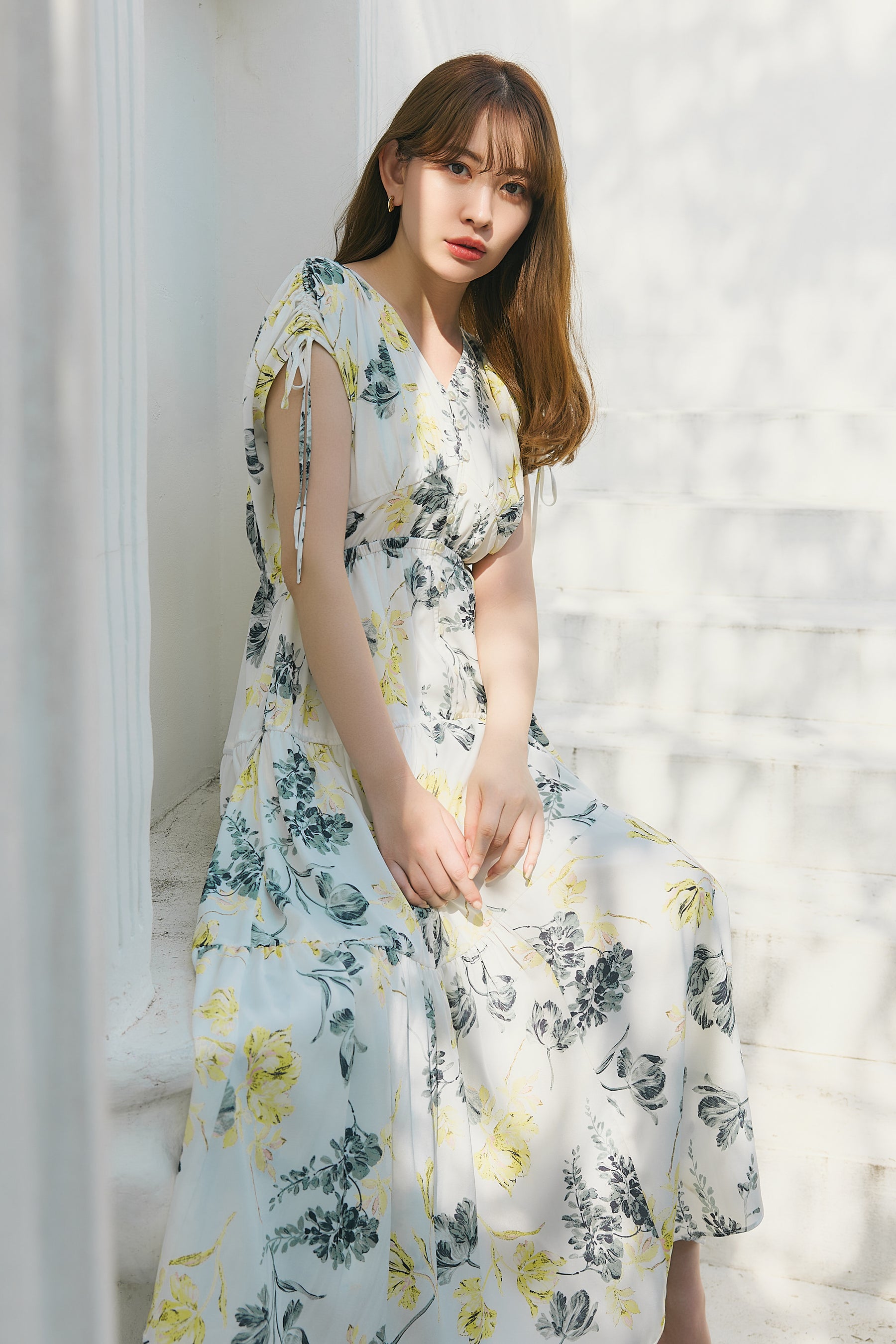 [New color] [lemon / powder mint]Full Of Love Long Dress