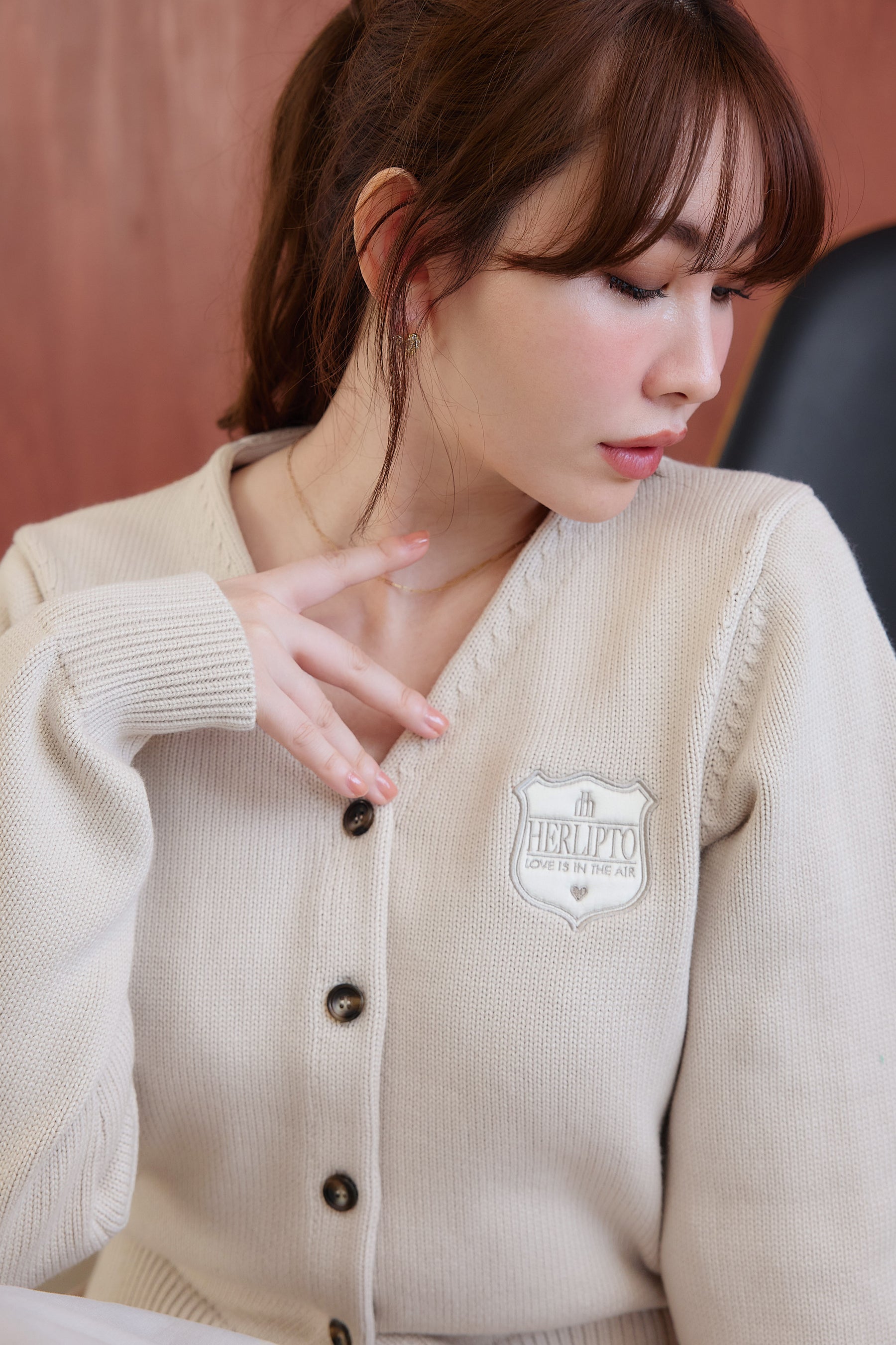 Be Mine Emblem Knit Cardigan