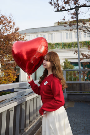 Be Mine Emblem Knit Cardigan