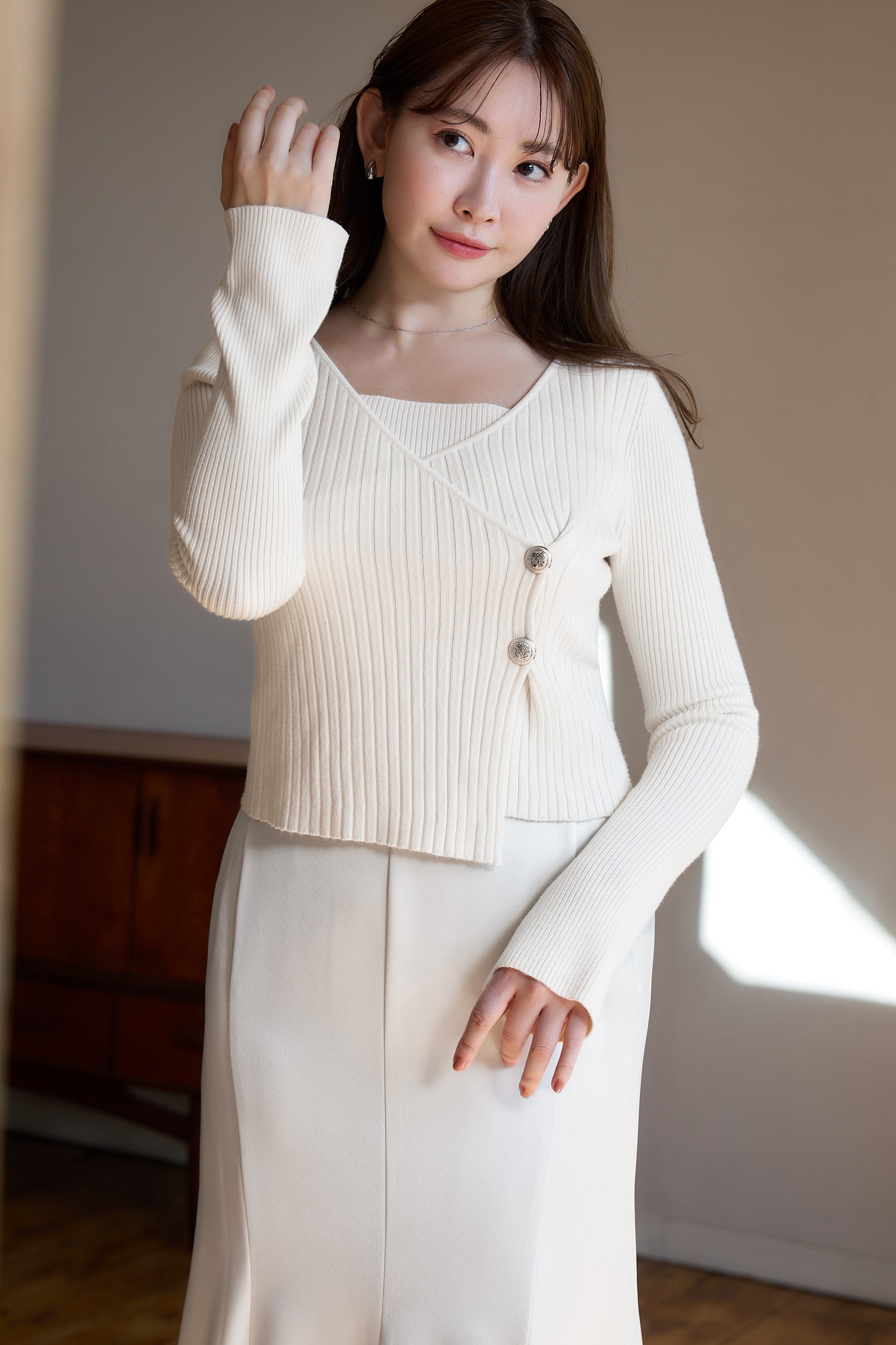 Cache-Coeur Knit Pullover