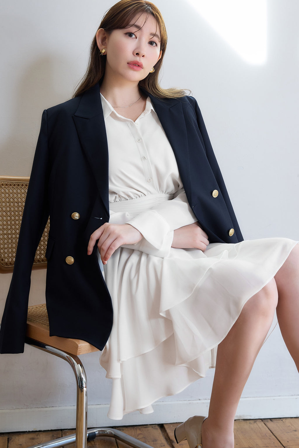 herlipto Trois Gold Button Blazer 新品 新色】Trois Gold Button Blazer