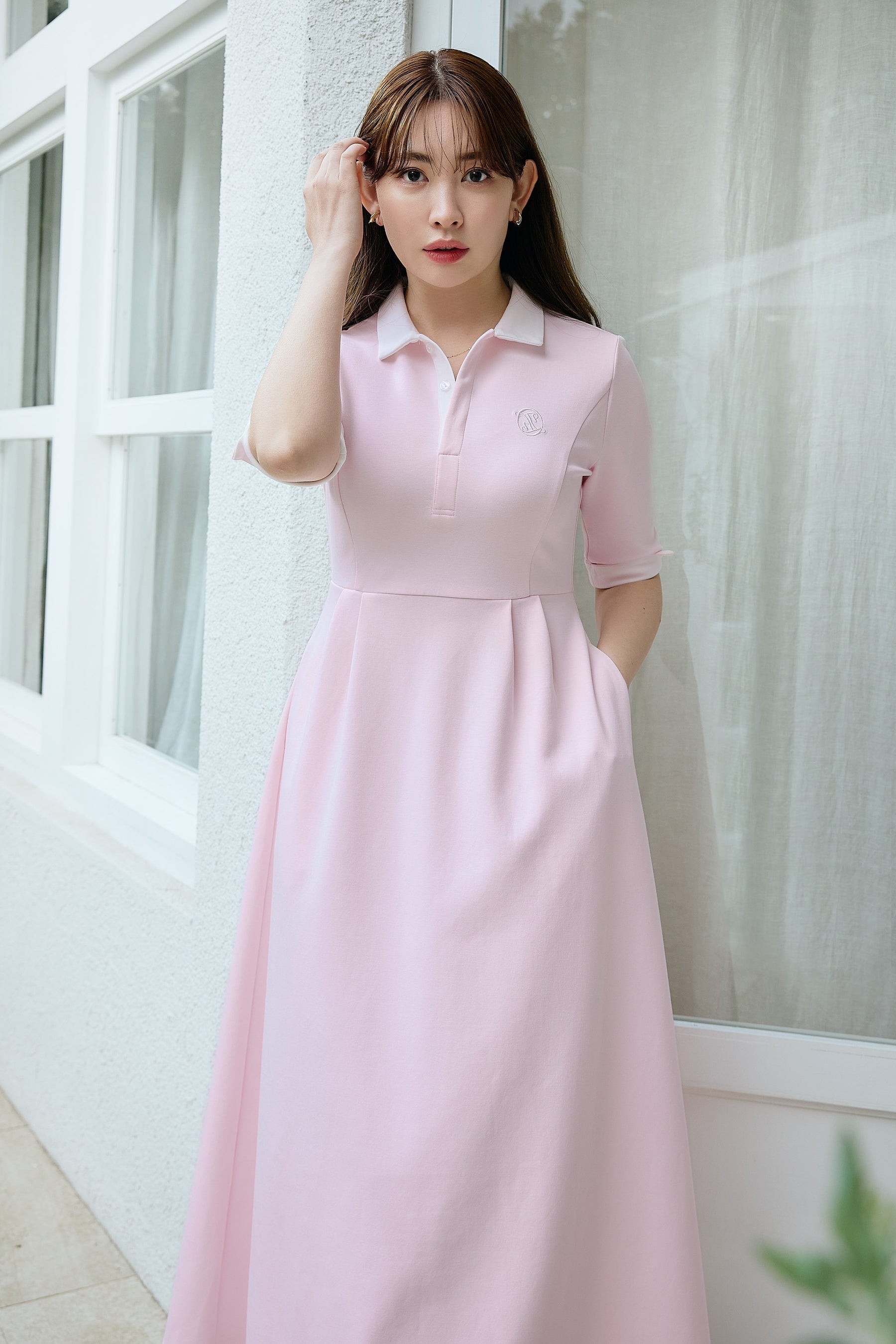 Polo Tuck Flared Dress