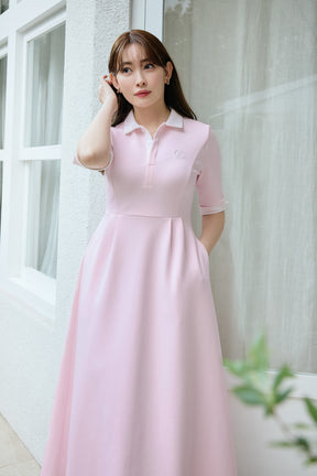 Polo Tuck Flared Dress