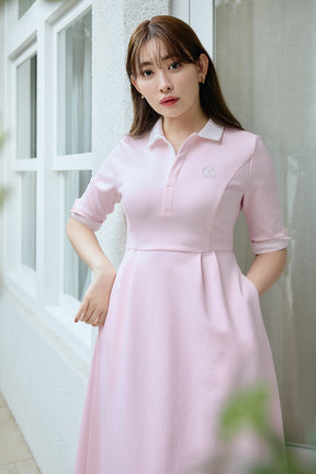 Polo Tuck Flared Dress