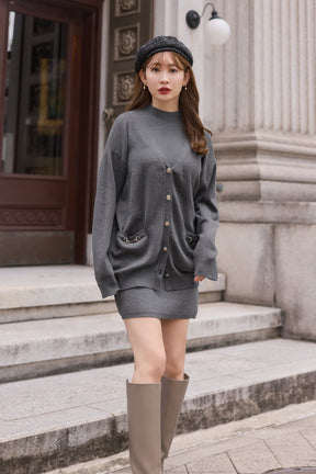 【新色】Clemence Knit Dress Set