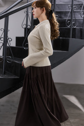 【新色】Asymmetry Tiered Skirt