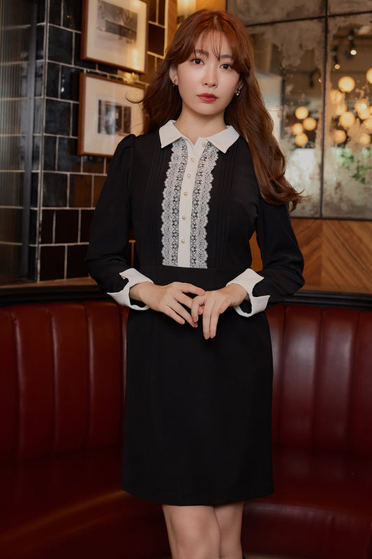 【11月中旬発送】Odette  Lace Mini Dress